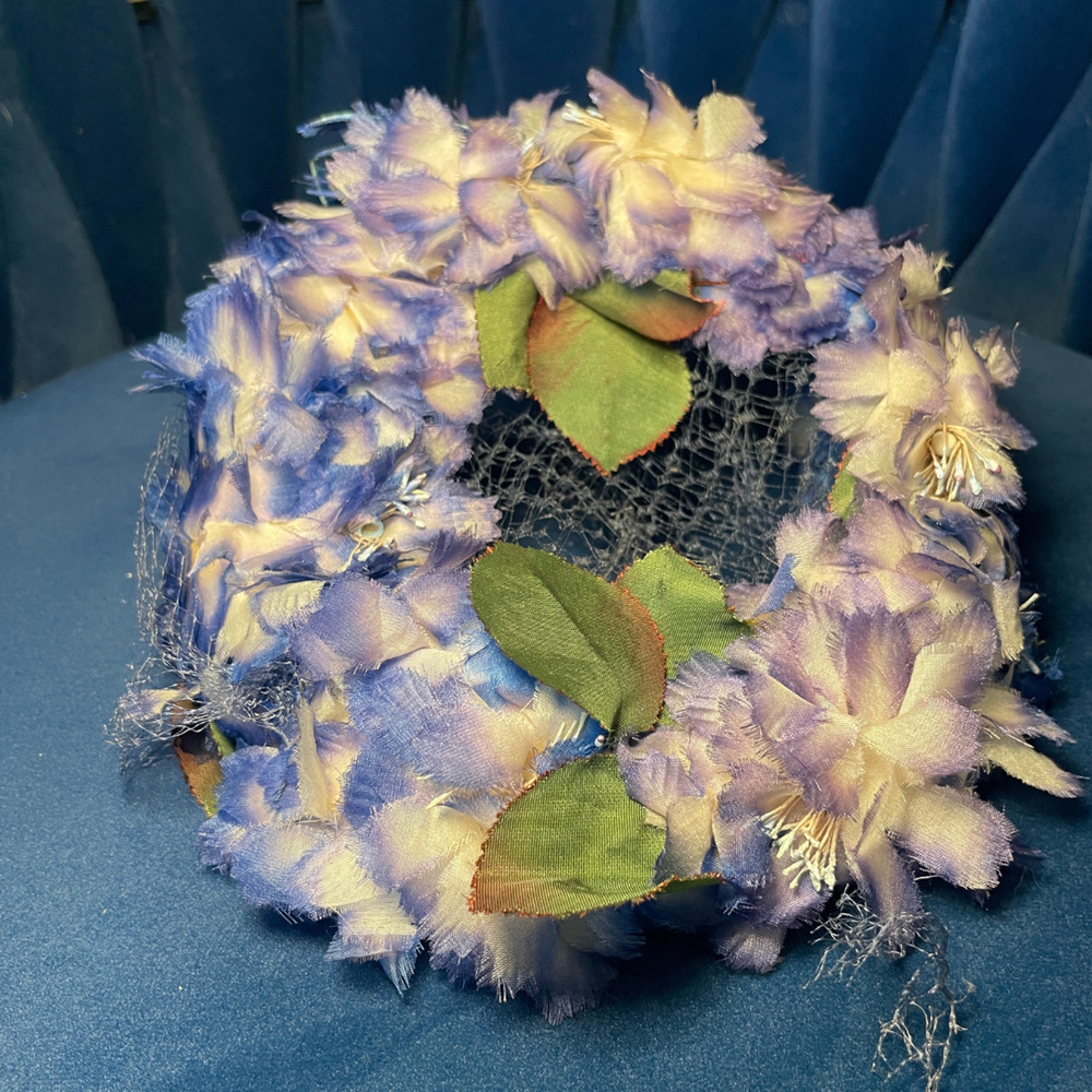 Oppenheim Collins 1940s Women's Mesh Floral Hat Headpiece